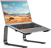 Vista 1 de suptek Soporte de aluminio para laptop, soporte ergonómico desmontable para computadora portátil, elevador de computadora de metal, soporte de PC