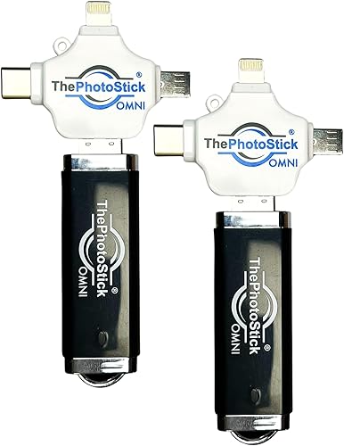 ThePhotoStick Omni 128 GB - Paquete de ofertas (2, negro)