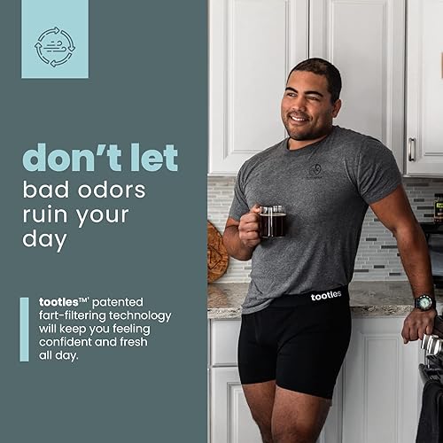 Miniatura 5 de Ropa interior para hombre con filtrado de pedos - Calzoncillos con forro de carbón activado - Neutraliza el olor a flatulencia