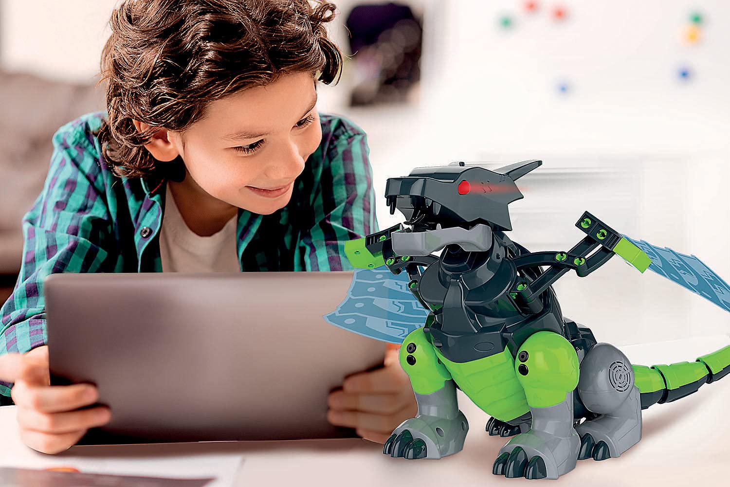 Clementoni Galileo Robotics Mecha Dragon, zestaw do budowy robota smoka, 3 silniki, czujniki i sterowanie za pomocą aplikacji, idealna jako prezent, elektroniczna zabawka dla dzieci od 8 lat od