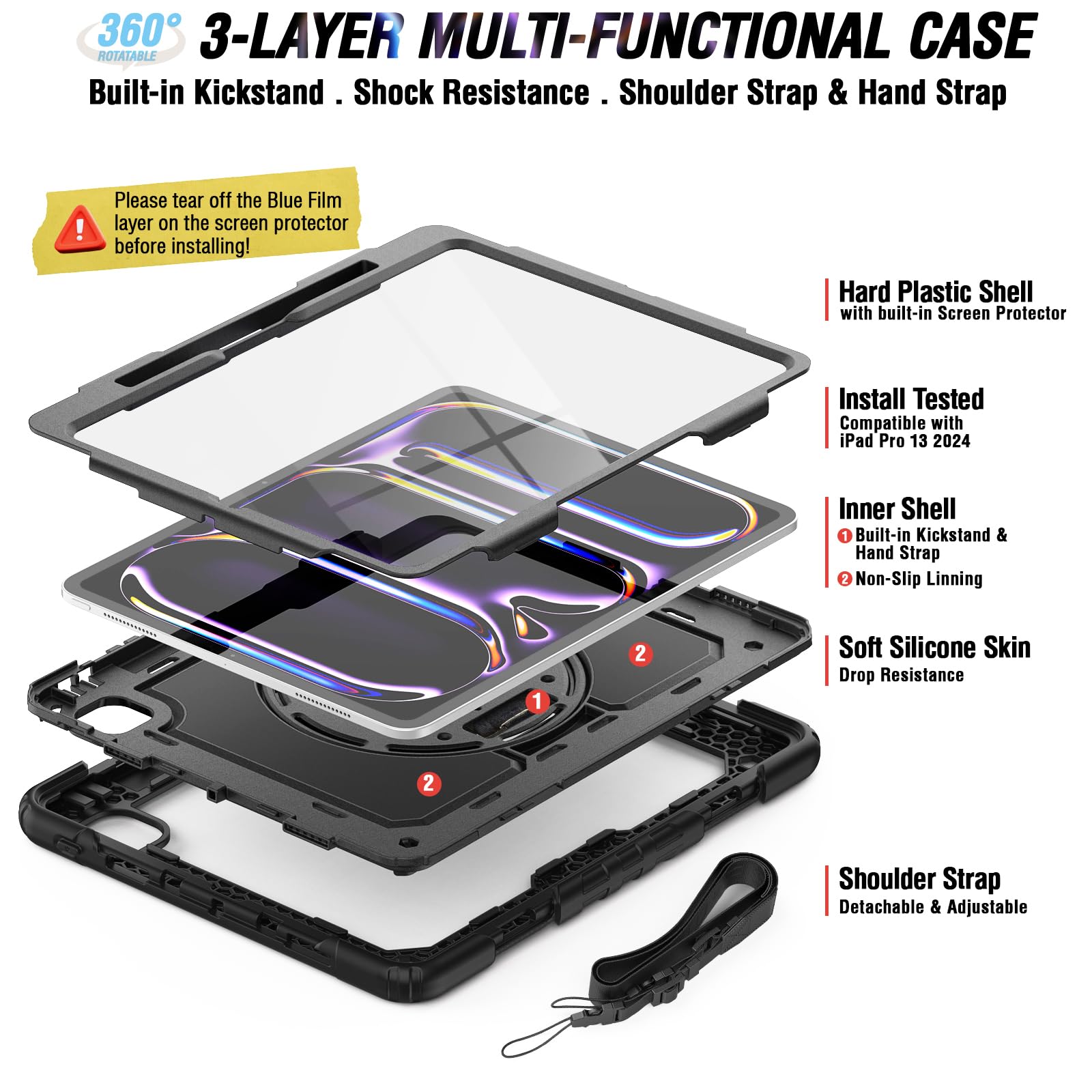 Amazon.com: Herize Case for iPad Pro 13 Inch with Screen