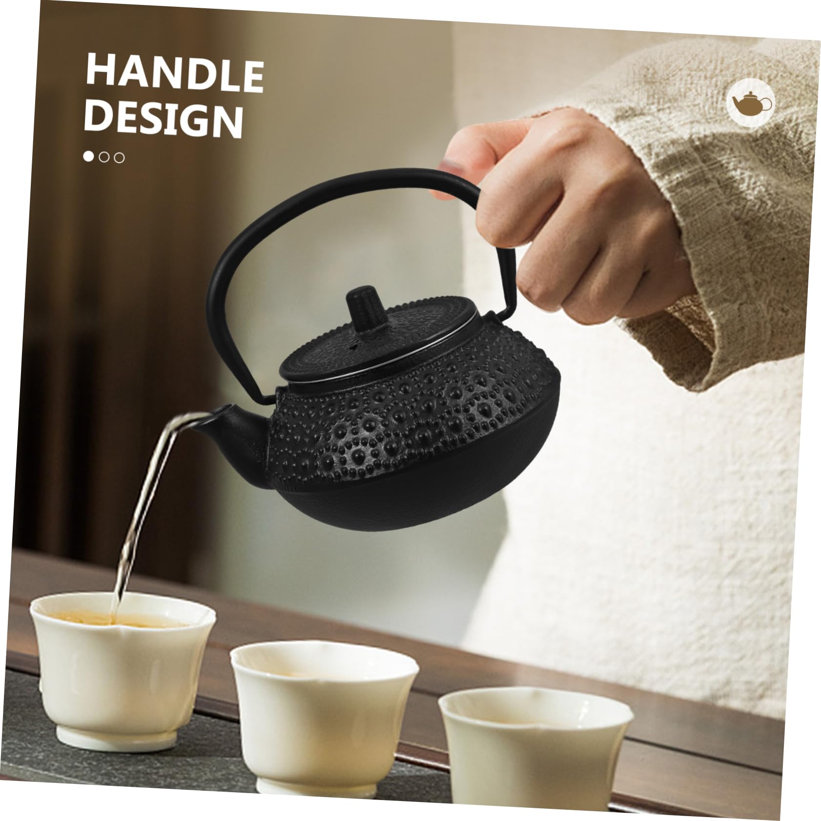 Ciieeo Tetera De Hierro Hogar Tetera Con Infusor Para Té Suelto Estufa Pequeña Para Infusiones De Té