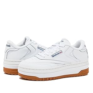 Reebok Club C Extra Platform Sneakers for Women - White Casual Tennis Women's Fashion Sneakers - Womens Shoes Size 5 to 11