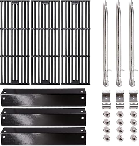 Criditpid Piezas de parrilla para modelos Chargriller 5050, 5650, 3001, 3030, 5072, 3008, 4000, 5252, 5050, placa de calor de acero de porcelana,