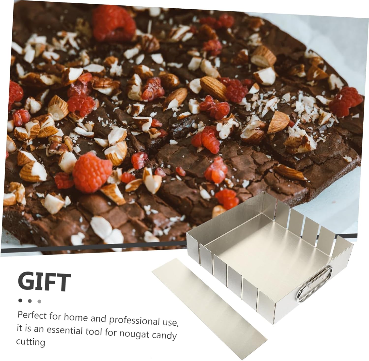 1set Nougat Making Supplies Nonstick Gelatin Cake Pan Shaping Tray for Easy Nougat Candy Preparation for Home Bakery and Food Store Use