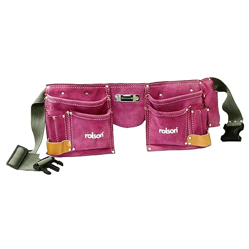 Rolson 68630 Double porte-outils en cuir - Rose