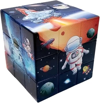 Sihirli K p Yapboz Uzay Temal  Magic Cube 5.5 x 5.5cm No.5