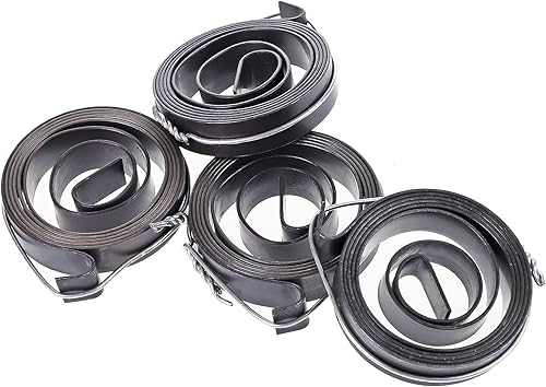 Juego de 4 muelles de retorno para taladro de prensa, muelle de resorte de resorte de retorno de bobina de montaje, 2.2 pies de largo, 1.378 x 0.236