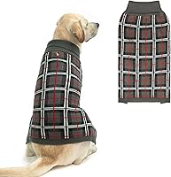 Vista 14 de PUPTECK - Suéteres para perros grandes, medianos y pequeños - Estilo clásico a cuadros de otoño, abrigo de invierno para cachorros, ropa cálida