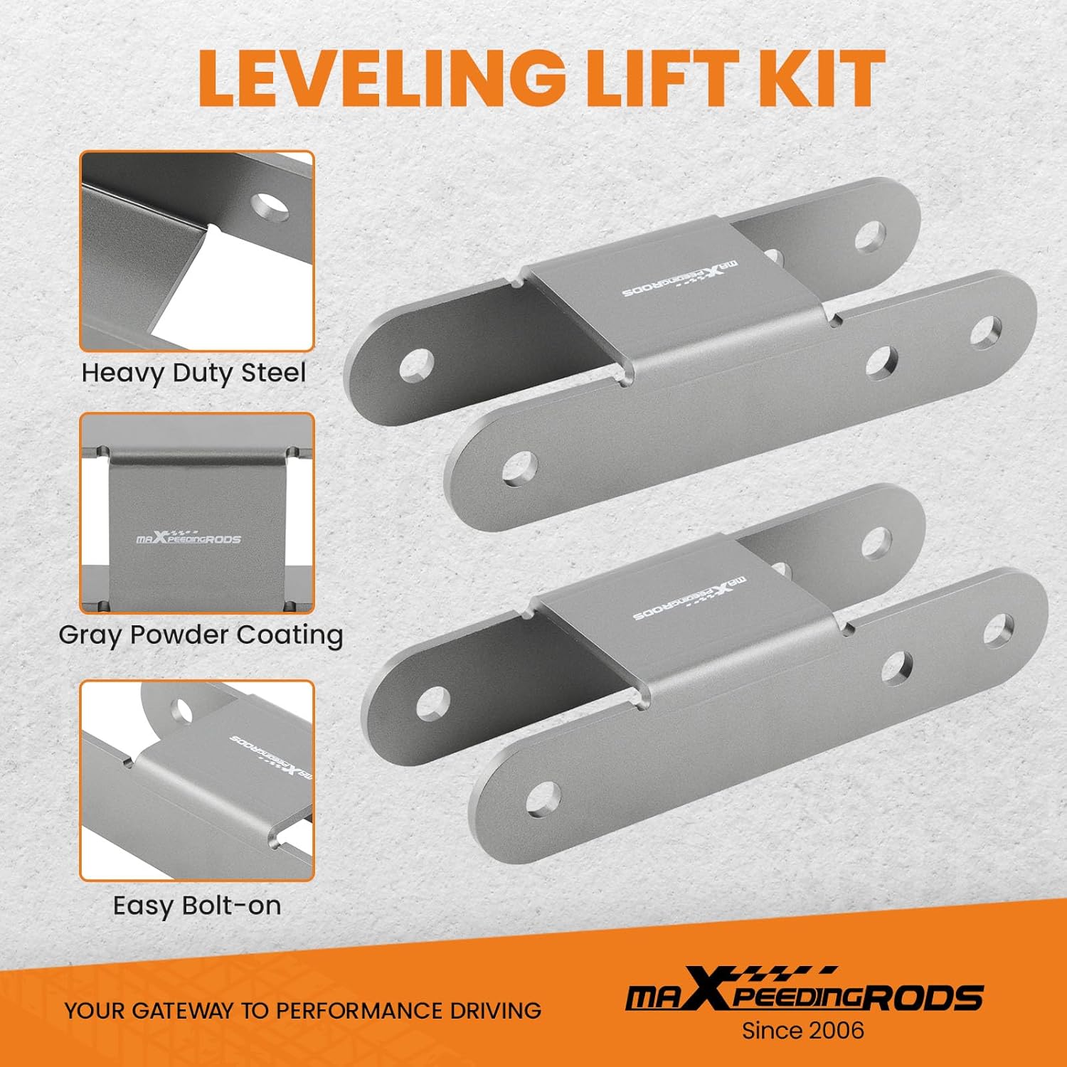 maXpeedingrods Lift Leveling Kit for Chevrolet S10 Blazer 4WD 1982-2004, 1-3" Front & 2" Rear Suspension Lift for GMC S15 Sonoma S15 Jimmy 4WD