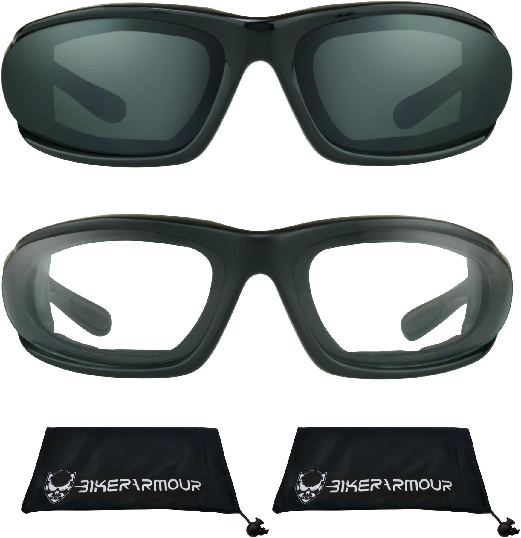 Bikershades Small Motorcycle Sunglasses Foam Padded for Women, Boys and Girls