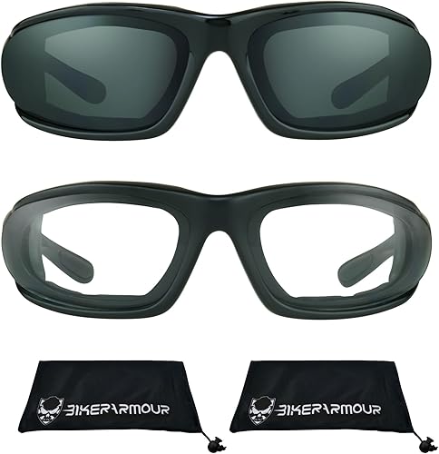 Miniatura 15 de Bikershades Gafas de sol de motocicleta pequeñas acolchadas de espuma para mujeres, niños y niñas amarillo