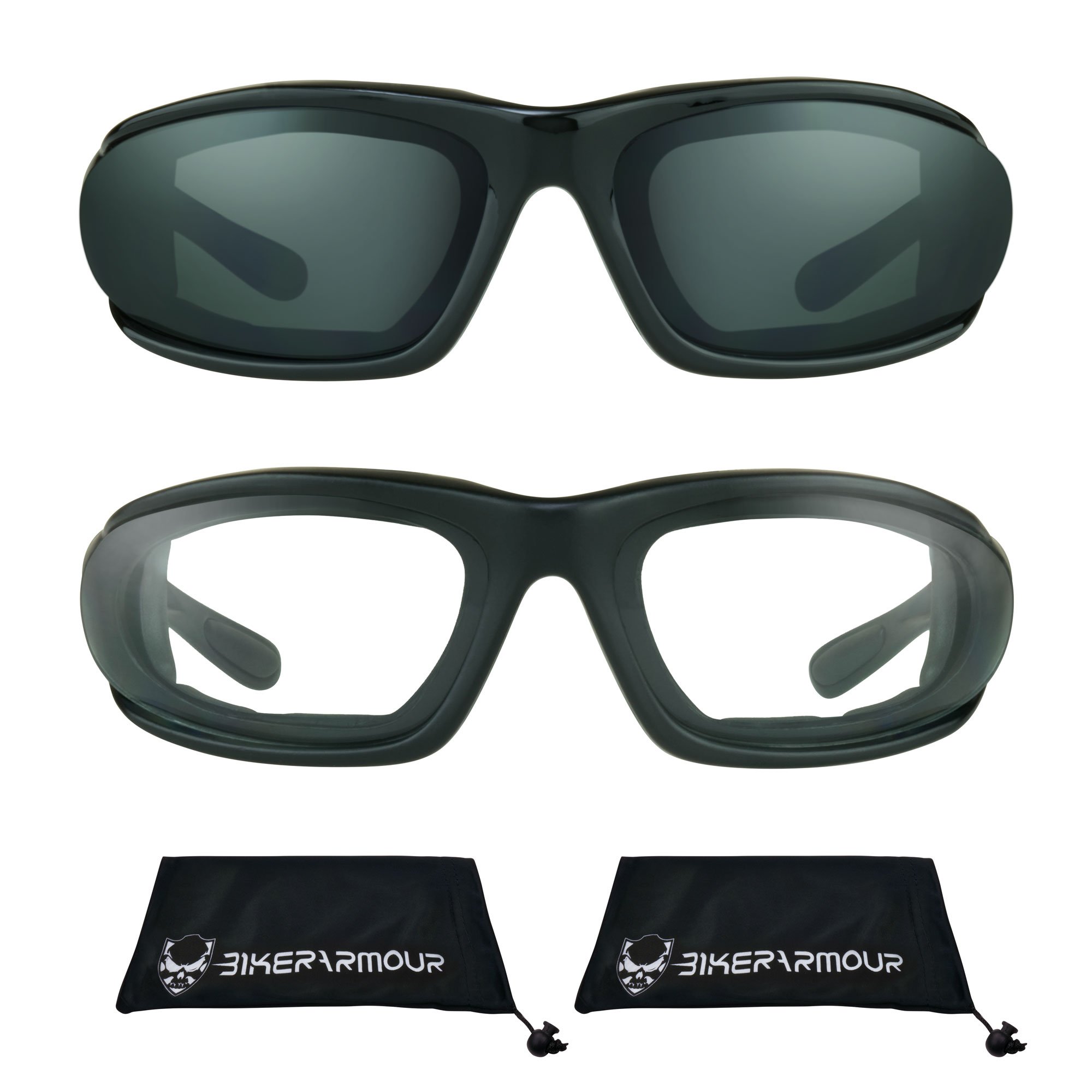 Bikershades Small Motorcycle Sunglasses Foam Padded for Women, Boys and Girls