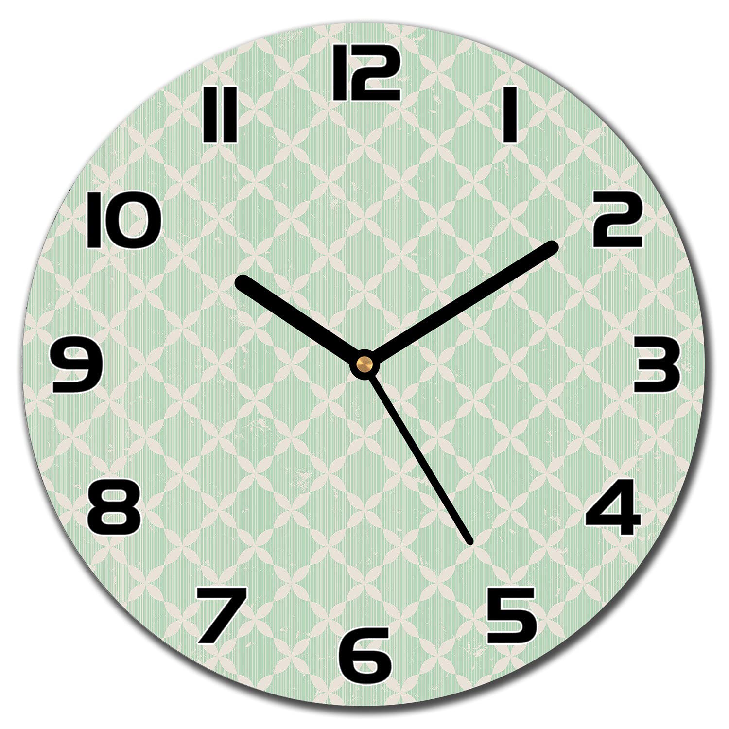 Horloge en verre de securite robuste et design vintagegolden a aiguilles noires