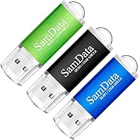 Vista 11 de Paquete de 3 unidades de memoria USB 2.0 de 16 GB, 3 colores: negro, azul, verde