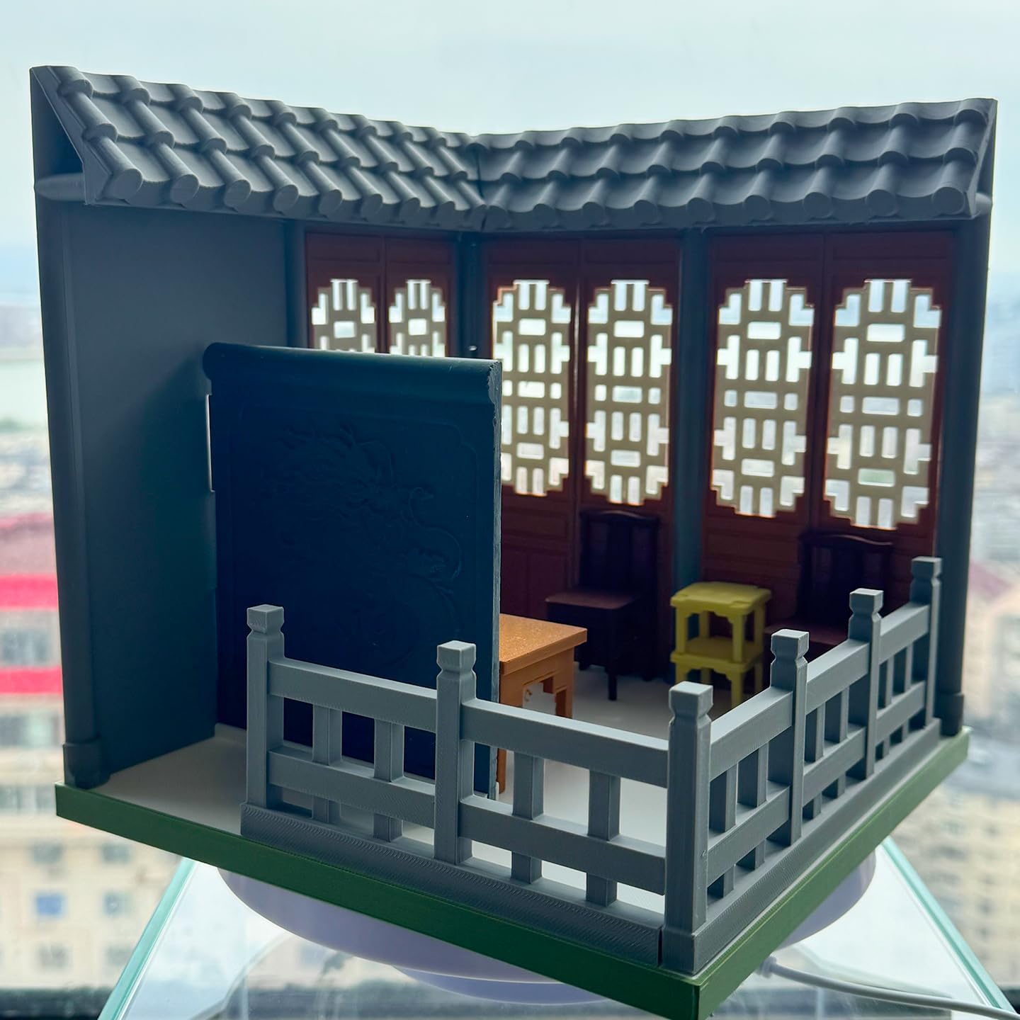 MRY-SFW RHF121005 1/12 3D Printed Miniature Classical Architecture Garden