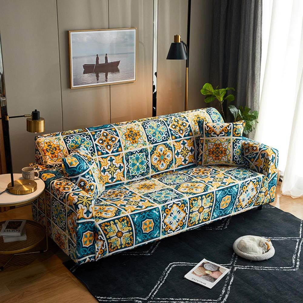 Couch Cover for Dogs Cat Pet 3 Seater,Slipcover Floral Sofa Covers Four Seasons for Living Room,Sofa Protector Elastic C (G 4 Seater 235 300cm(1pcs)) (J 2 Seater 145 185cm+3 Seater 190)