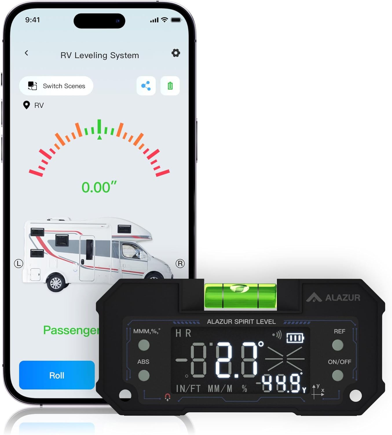 RV Leveling System, Bluetooth Wireless Camper Leveler with User-Friendly App, Real-Time RV Leveling & Trailer Leveling System, Travel Trailer Level, RV Auto Leveling System