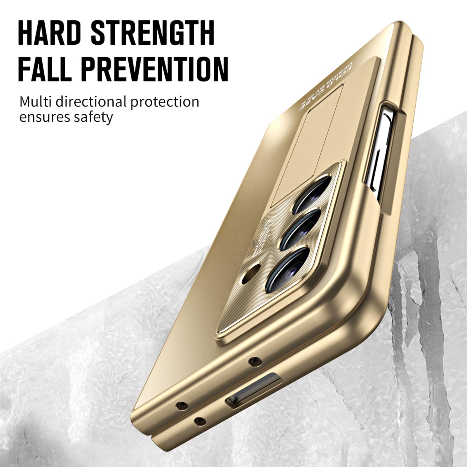 Dünne Hülle für Samsung Galaxy Z Fold 8 Ultra, Galvanik Gefrostet | All-inclusive Glas Bildschirm Objektiv Schutzhülle mit Faltbare Ständer Handyhülle,Silber,Fold 8 Ultra