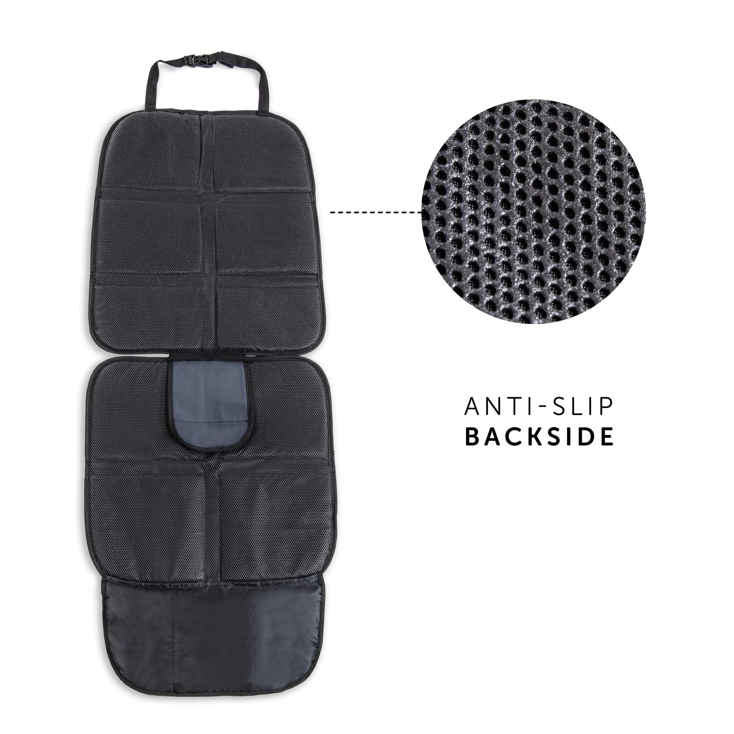 hauck Sit on Me Deluxe Schwarz Universal Kindersitzunterlage Autositzschoner 120 x 46 cm Isofix Wasserabweisend