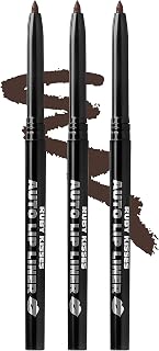 Ruby Kisses Auto Lip Liner Pencil Dark Brown 3 Pack - Long Lasting, Non-Feathering, Smooth Glide, No Sharpener, Fuller Lips