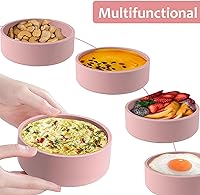 Vista 5 de Sartén de silicona para freidora de aire, 3 piezas, molde de huevo reutilizable, moldes para mordeduras de huevo, sartén antiadherente individual