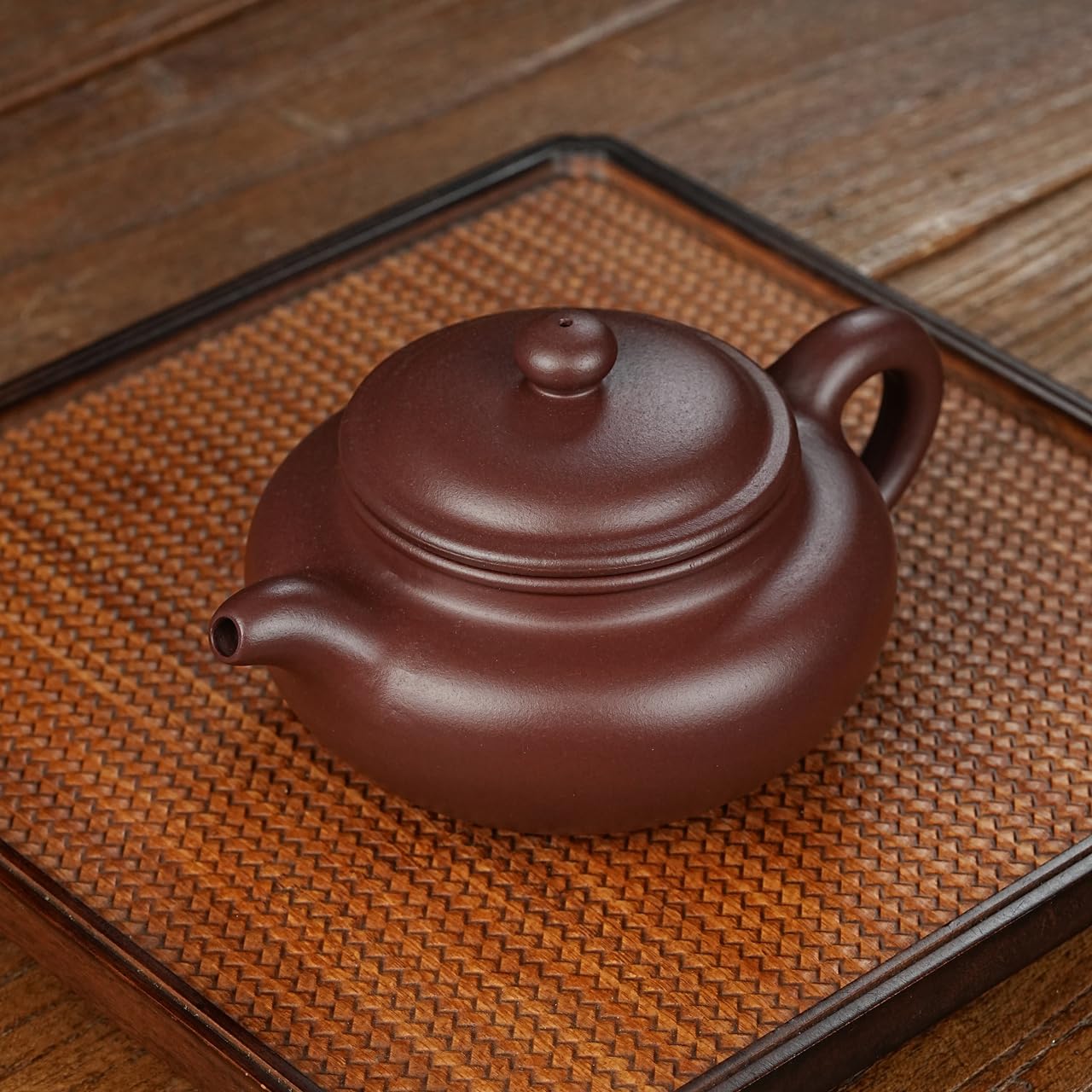 Handmade Zisha Teapot, Chinese Yixing Purple Clay Tea Pot 300cc,Chinese Kungfu Brew Infuser Loose Leaf Tea