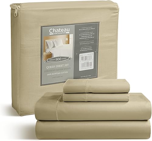 Juego de sábanas de algodón egipcio, 800 hilos, sábanas y fundas de almohada, sábanas individuales, 1 sábana encimera, 1 sábana bajera y 1 funda de