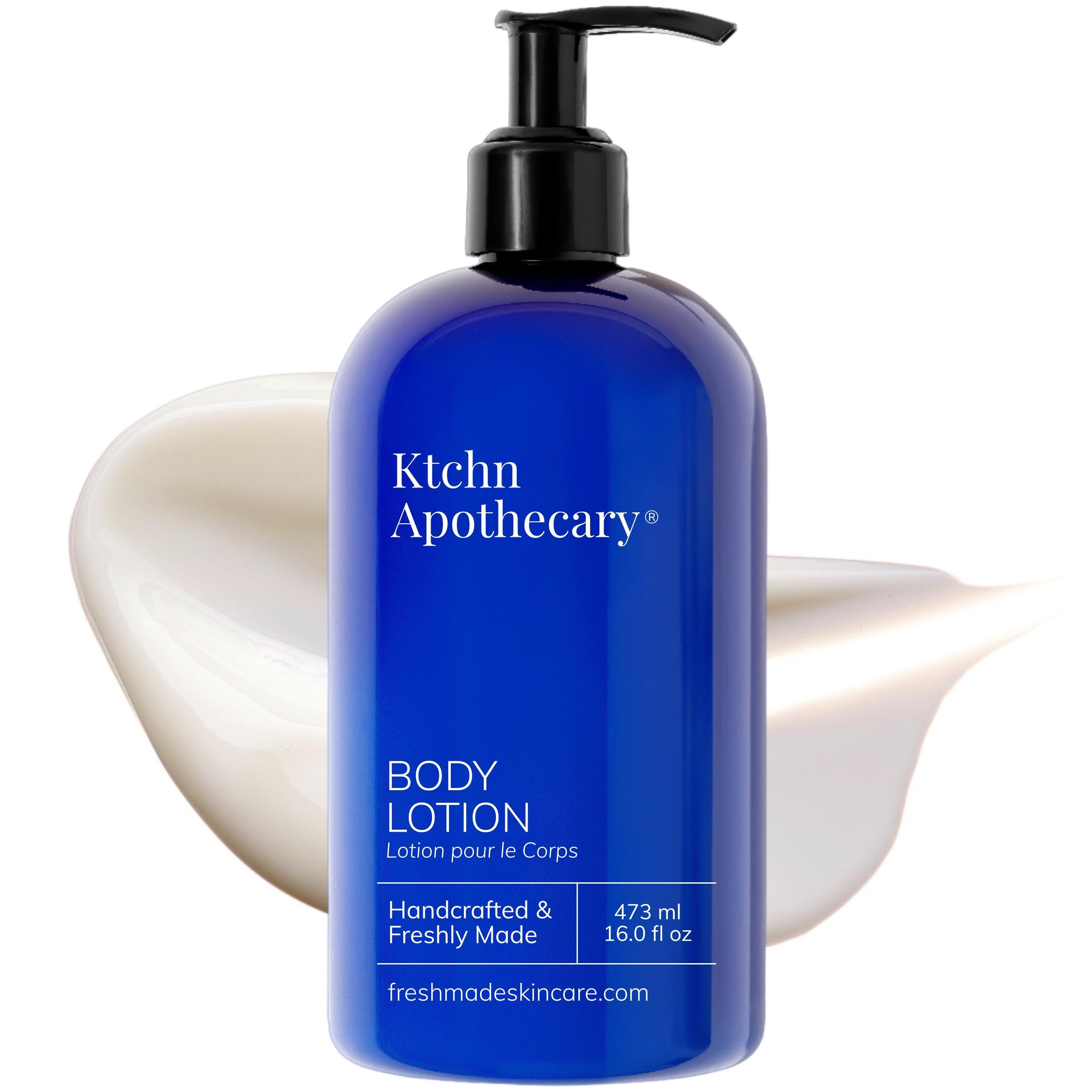 Natural Body Lotion | Deeply Hydrate & Restore Healthy Radiance | Light-Weight & Non-Greasy | Freshly Made with Natural & Clean Ingredients | All Skin Types | Women & Men | 16 fl oz