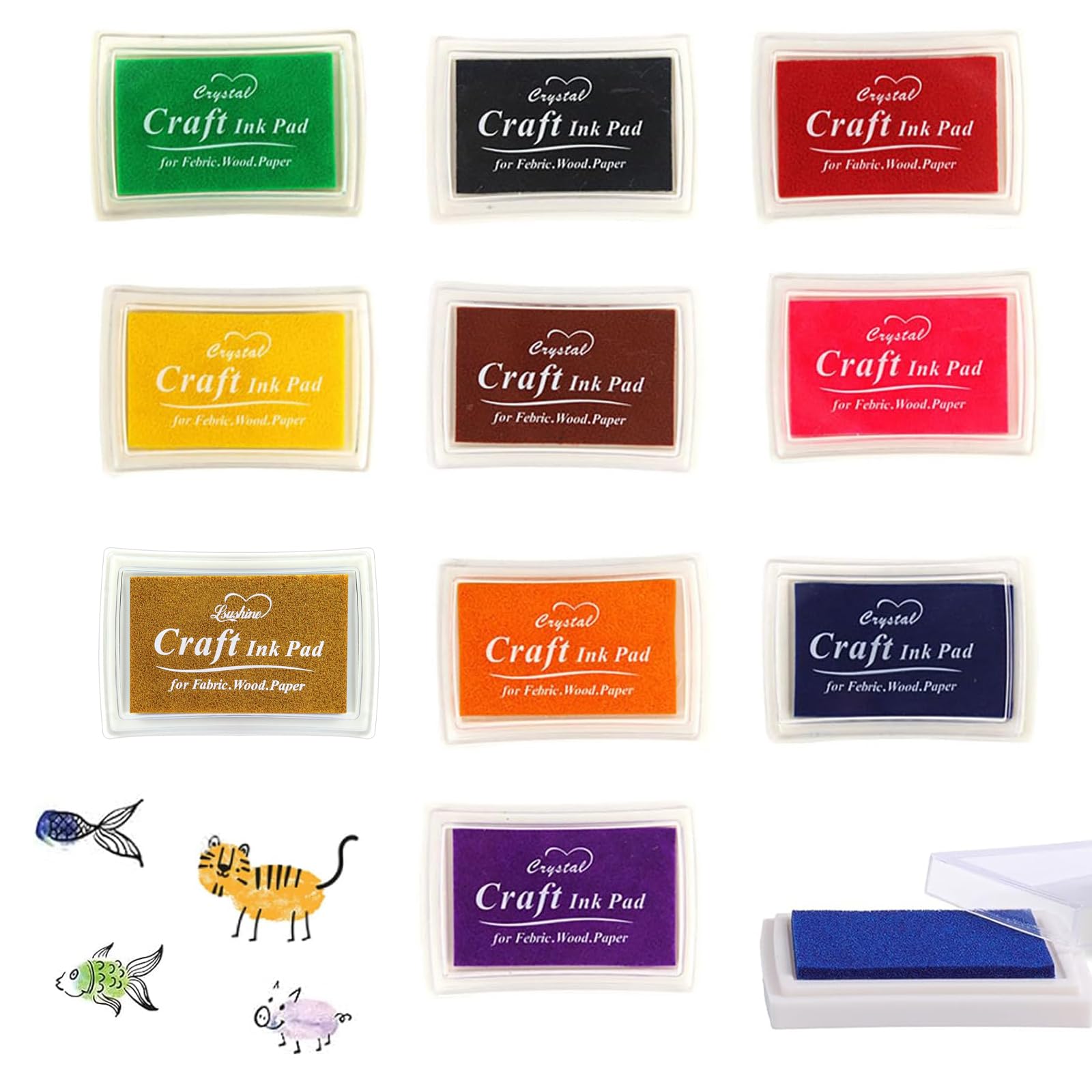 UMIQUA Lot De 20 Tampons Encreurs Lavables Pour Enfants, Tampons