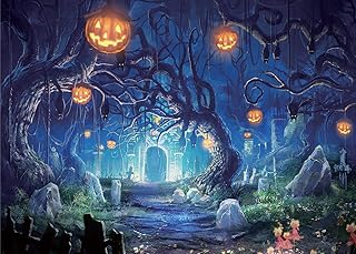 SJOLOON Halloween Backdrops for Photography Halloween Photo Backdrop Halloween Party Decorations Vinyl Background Photography Studio Props 9536(7x5FT)