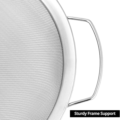 Miniatura 5 de QWORK Paquete de 4 coladores de pintura de malla fina, filtro de acero inoxidable de malla 60 para cubos de pintura de 5 galones, resistente a la