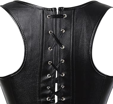 Amazon.com: Grebrafan Women Steampunk Plus Size Leather Bustier