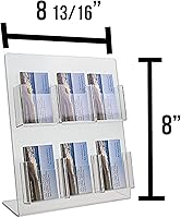 Vista 5 de Source One - Tarjetero vertical transparente de bolsillo de lujo, encimera (1 paquete, 2 niveles 8 bolsillos)