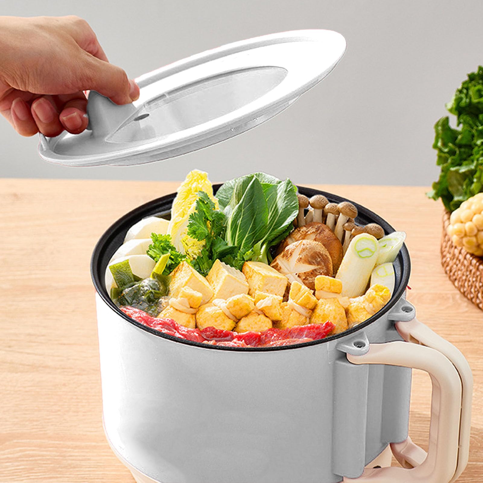 Multifunctioneel Elektrisch Cooker 450W (1.2L), Ramenkoker voor Noedels