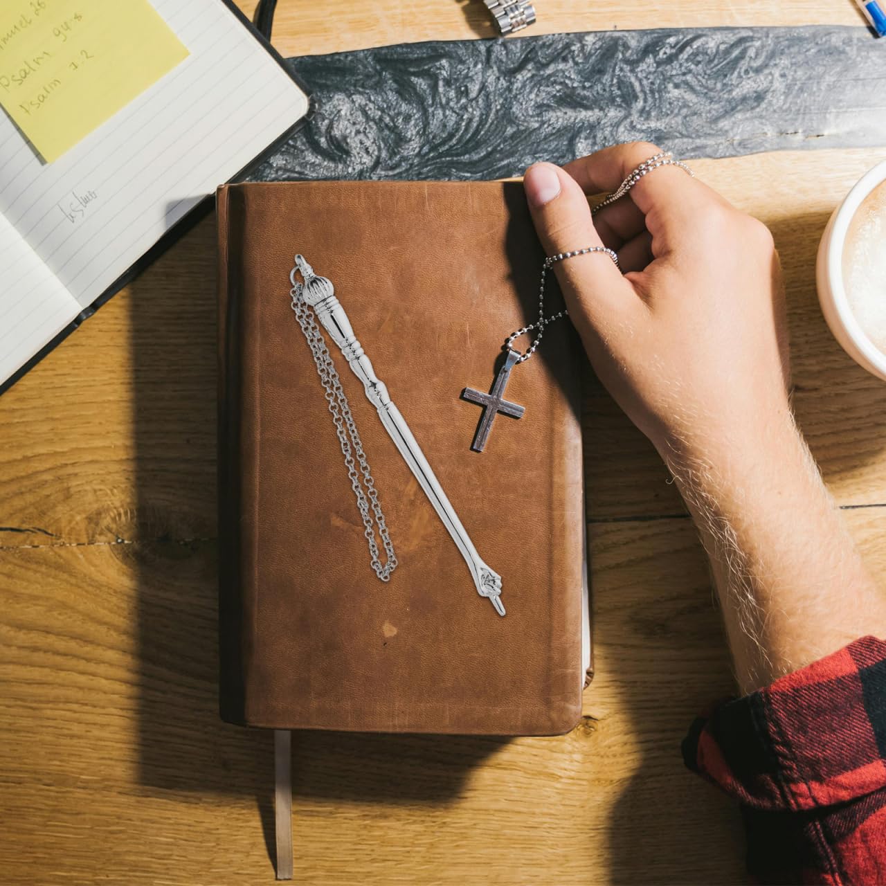 Herramienta de puntero de lectura de la Biblia para regalo judío, puntero de torá de metal de 5.12 pulgadas para lectura precisa de las Escrituras en casa sinagoga o escuela