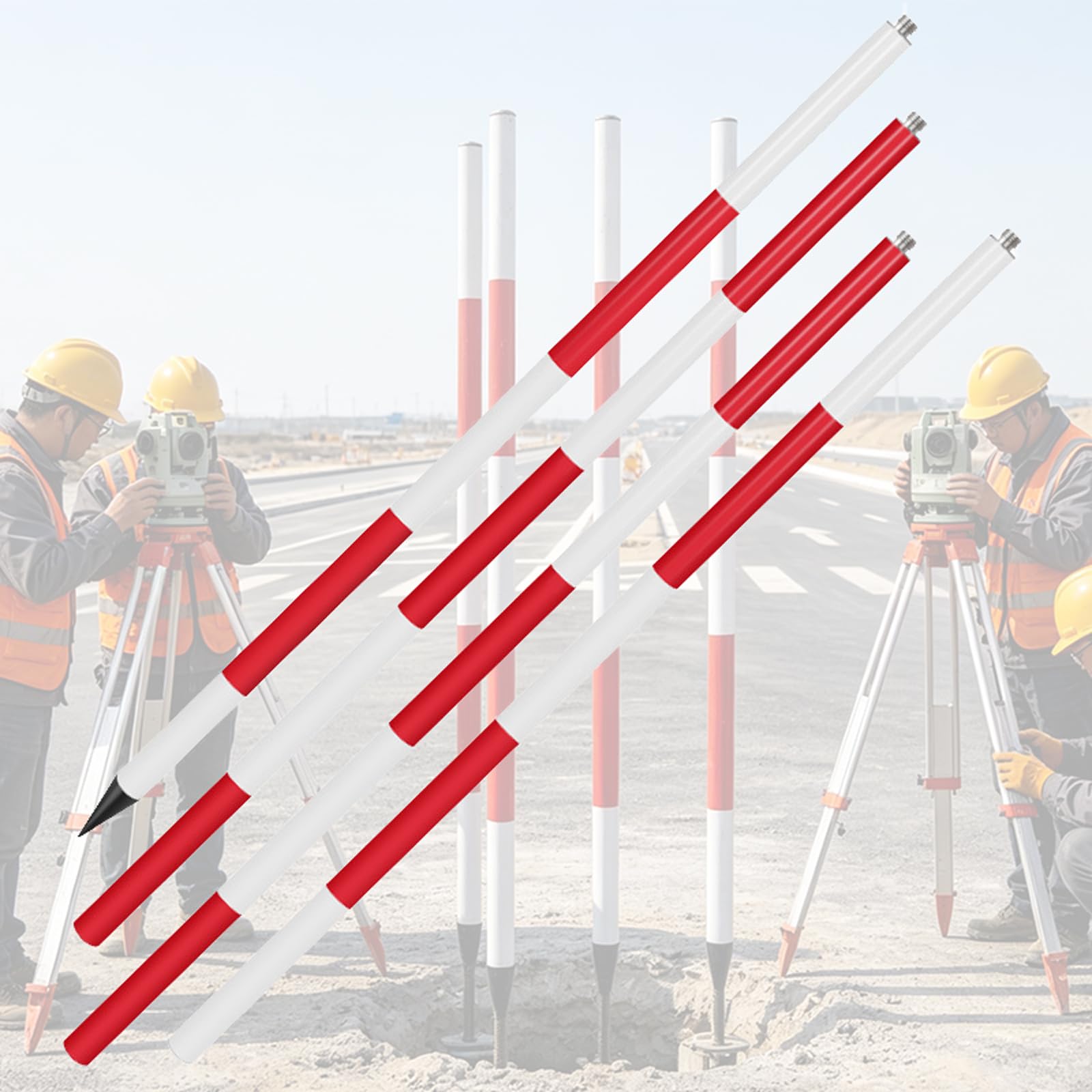 Tige de prisme sectionnelle amovible pour corriger les erreurs de mesure