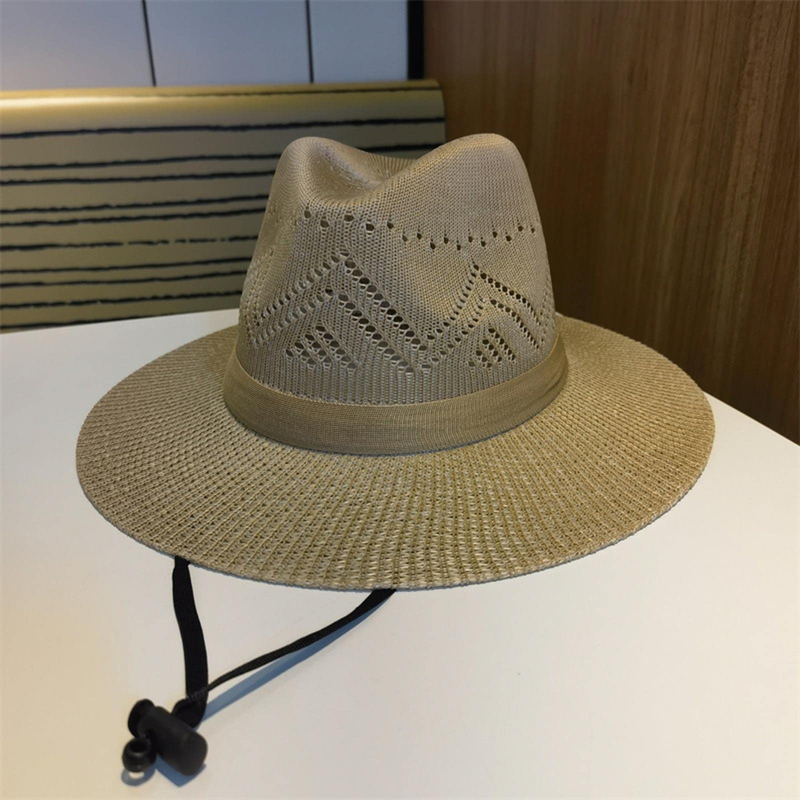 Sombrero de pescador para mujer, sombrero de playa, sombrero de paja, sombreros de verano, gorras de hombre, resistente al viento, sombrero de vaquera, 4,56-58 cm