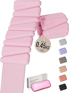 Weighted Bangles أوزان للمعصم والكاحل | Adjustable Wrist & Ankle Weights for Women (2 x 0.45kg)| Ankle Weights for Yoga