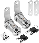 2 Kit boîte à outils serrure avec clés, 5/8" Cabinet serrure Cam verrouillée similaire, boîte à outil serrure de remplacement pour boîte aux lettres RV Porte de rangement avec manuel, alliage de zinc (2paquet,5/8 pouce)