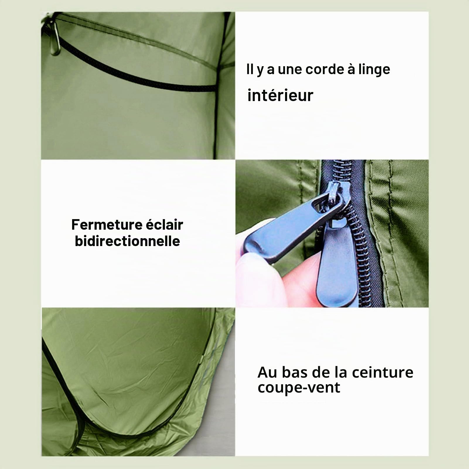 Tente de douche pop-up, tente de vestiaire portable avec brise-vue, protection UV et matériau imperméable, tente de toilette pliable pour camping, festivals et activités de plein air, vert