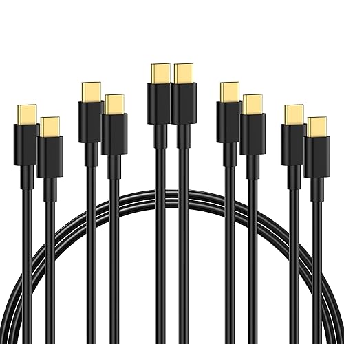 Miniatura 10 de Cable USB C a USB C de 10 pies (paquete de 10), cable de carga rápida tipo C, cargador de 20V3A 60W (máximo) compatible con Samsung S23S22S21S20,