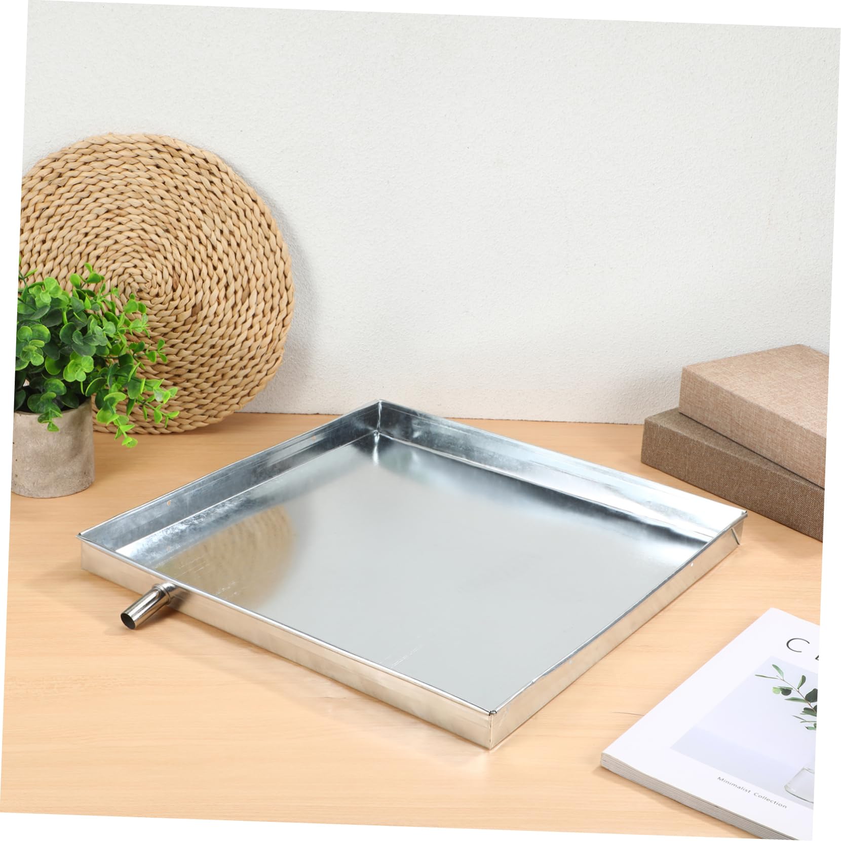 SHINEOFI Vaschetta per l'acqua del condizionatore d'aria perdite nel recipiente di raccolta portatile padella vaschette raccolta condensa vassoio CA ferro da stiro Silver