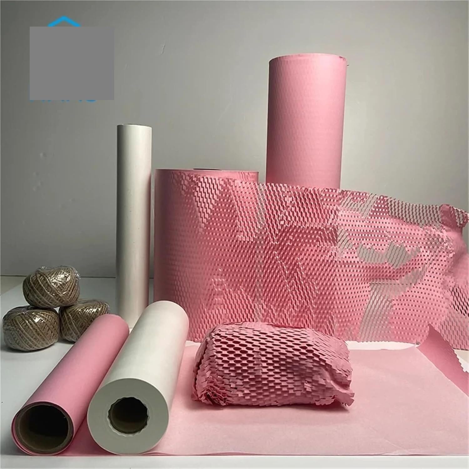 Alternativa al pluriball, Rotolo di carta da imballaggio a nido d'ape varie dimensioni(Pink19.6inchx32.8ft)