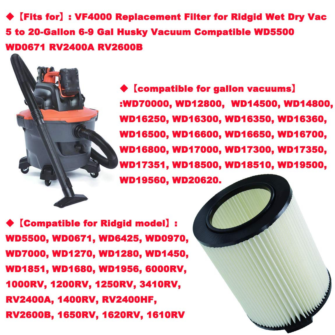 VF4000 Replacement Cartridge Filter 