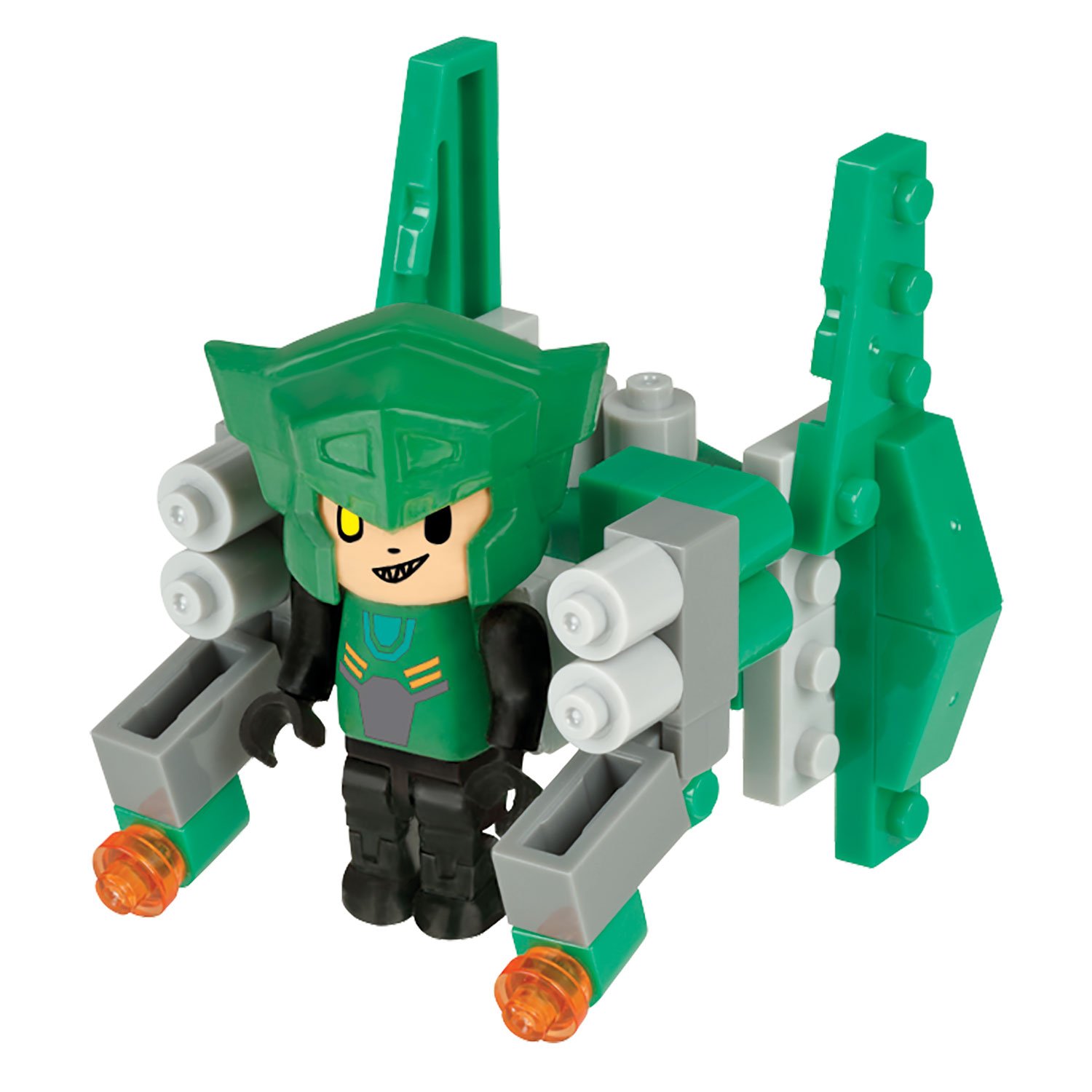 Amazon.co.jp: ナノブロックプラス ブロックライダース グリーンの破壊  