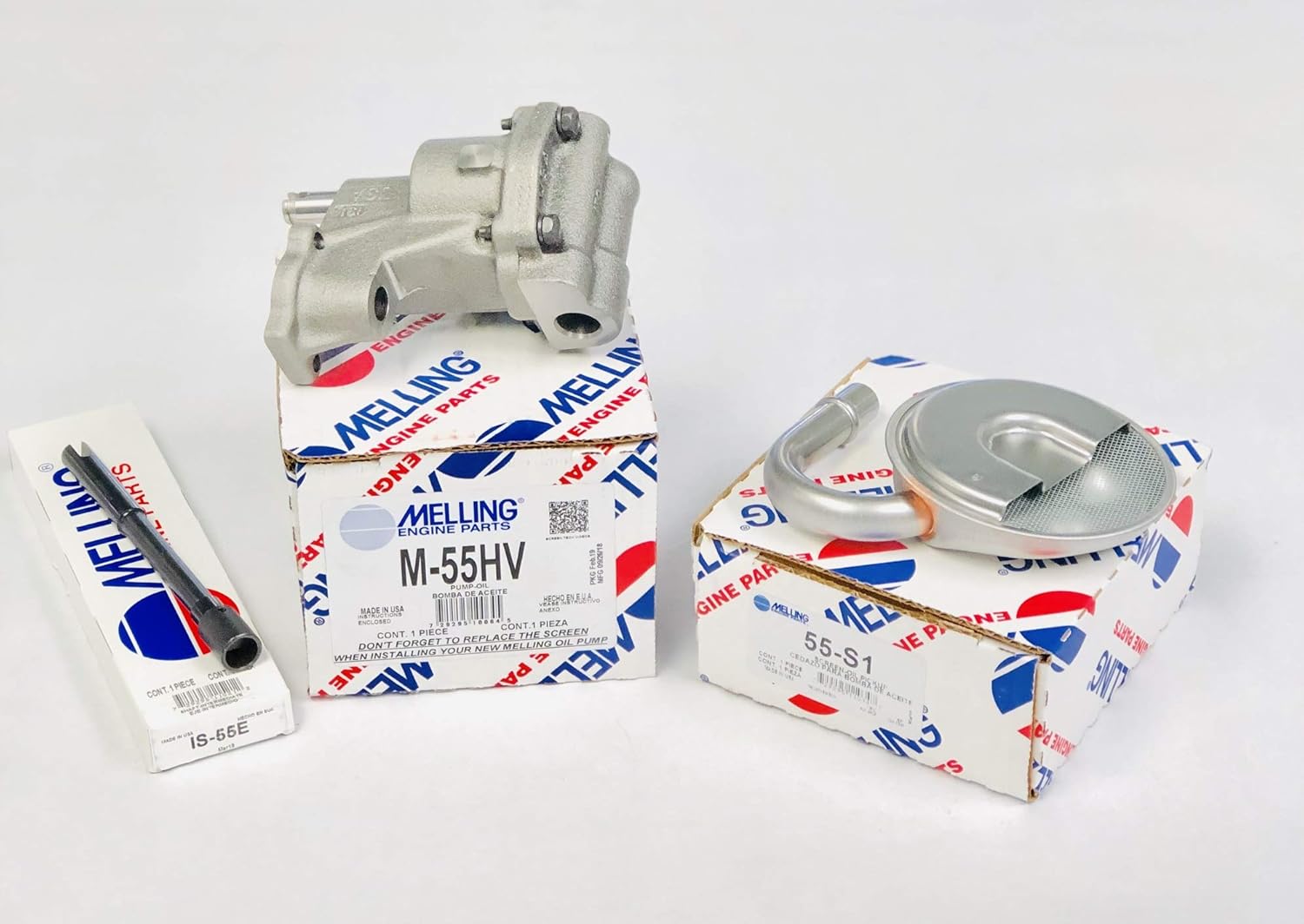 M55HV Melling Hi Volume Oil Pump With Pinned Steel Shaft And Pickup Screen