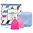 SHORDY Menstrual Cups Set of 2(Small+Large) with Box Soft Menstrual Cup & Flexible Period Cups for Women Upto 12 Hours Eco-Friendly & Safer Tampons Discs Pads Alternative Copa Menstrual (Pink)