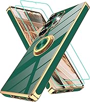 Vista 207 de Gritup Funda para Samsung Galaxy A14 5G: Funda para Samsung A14 2 piezas, protector de pantalla, soporte de anillo de rotación de 360°, soporte