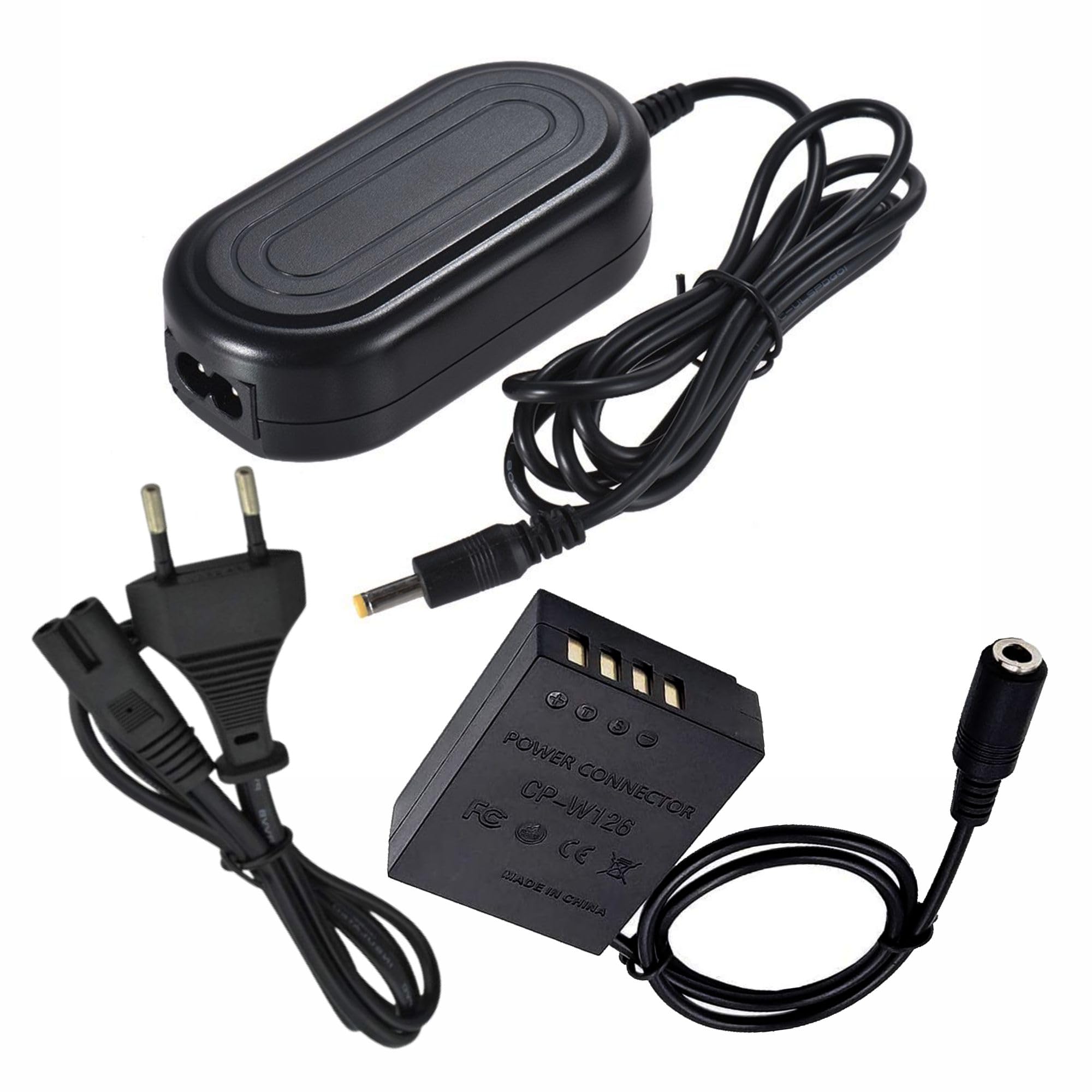 FOTOKINA W-126 Dummy Battery Charger Kit DC Coupler & AC Power